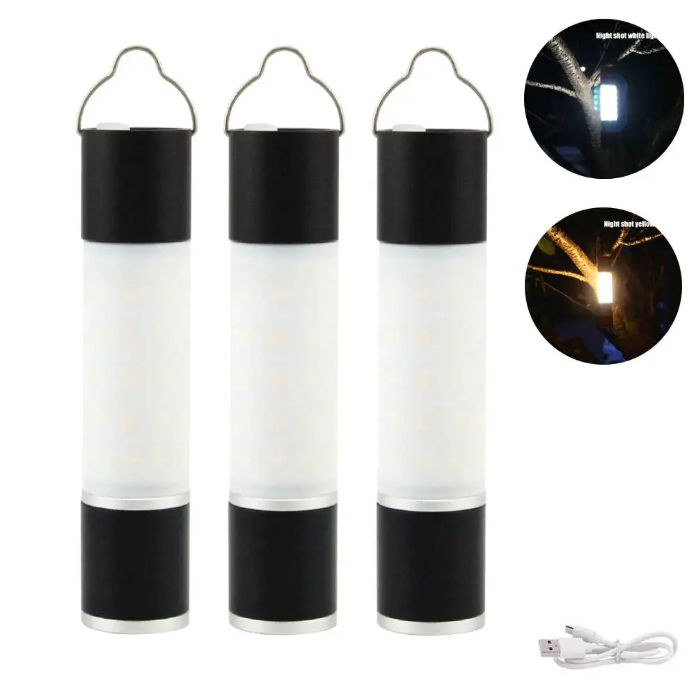 

USB Rechargeable Hanging Flashlight Zoomable LED Torch Outdoor Camping Tent Lamp Portable Waterproof Flashlight 2022 New