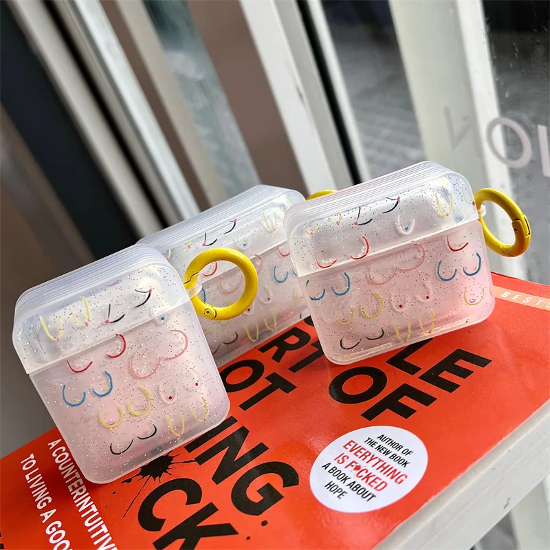 

Shiny Funny Lines Case for AirPods 1 2 3 Pro Case Cover Bluetooth Earbuds Charging Box Protective Cases for Air Pods Case