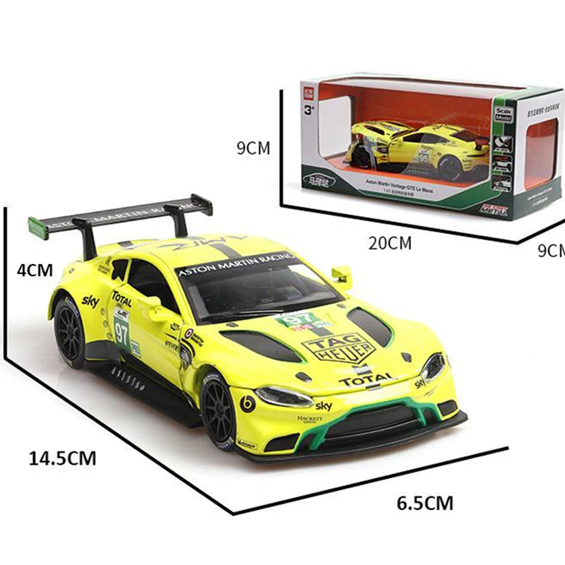 Коллекция 1/32 года Модель гоночного автомобиля Aston Martin в винтажном стиле GTE Le Mans