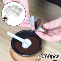 4060pcs aluminum foil coffee capsule seal lids disposable refillable capsules silver pods stickers for nespresso