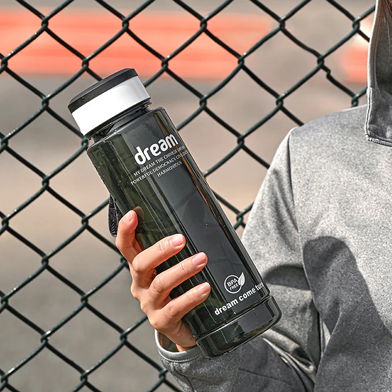 Бутылка для воды прозрачная квадратная пластиковая кружка напитков уличная