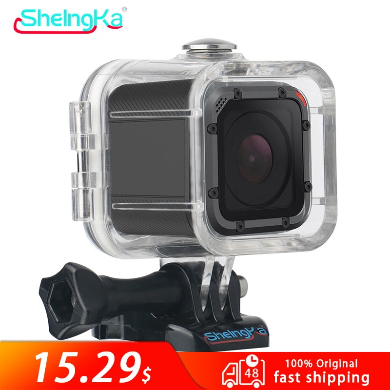 

45m Waterproof Case for Gopro Hero 5S 4S 5 4 session Accessories Waterproof Housing Case Underwater Diving With Screw Base