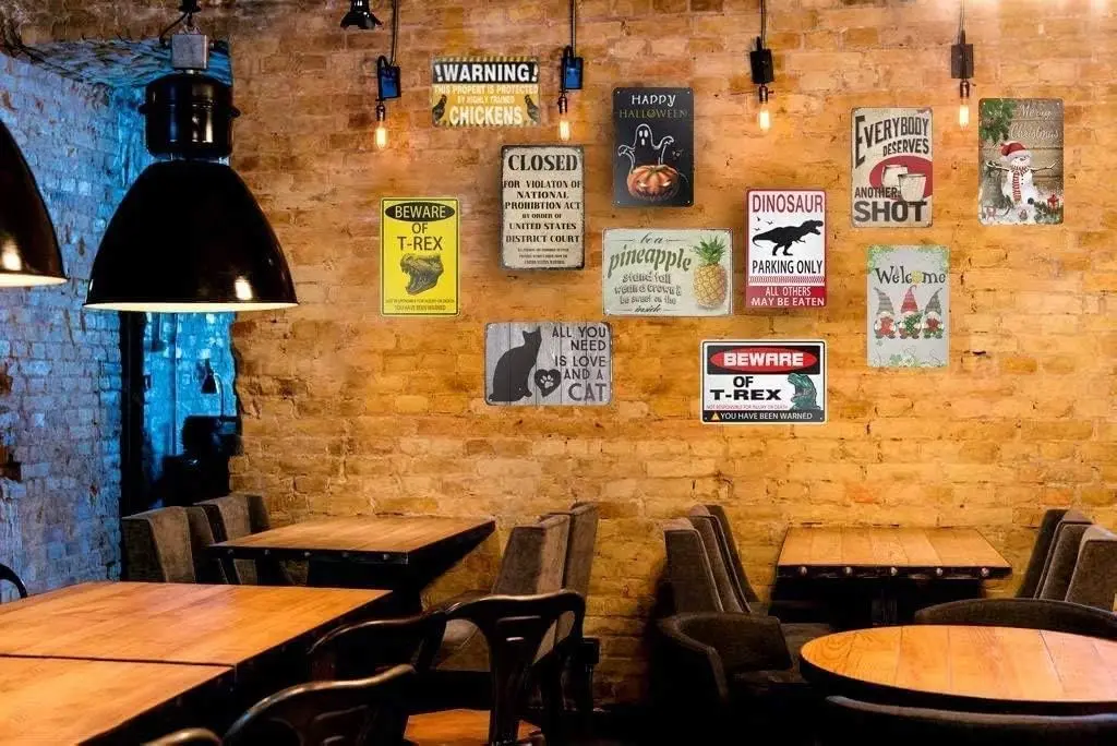 VelfDuel Vntge Prnt llustrton Botncl Плакат Ktchen Wll rt Декор Flower Новинка Tn Metl Sgn Plque Br Pu