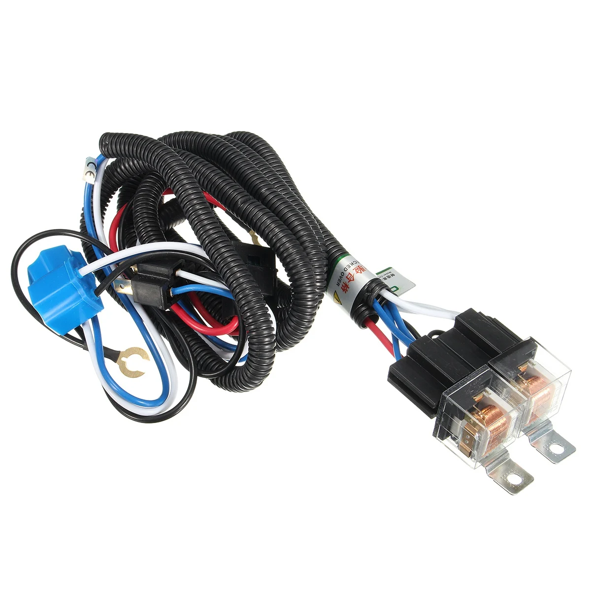 

H4 Negative Switched LED Headlight Lamp Bulb Relay Wiring Harness Plug Kit