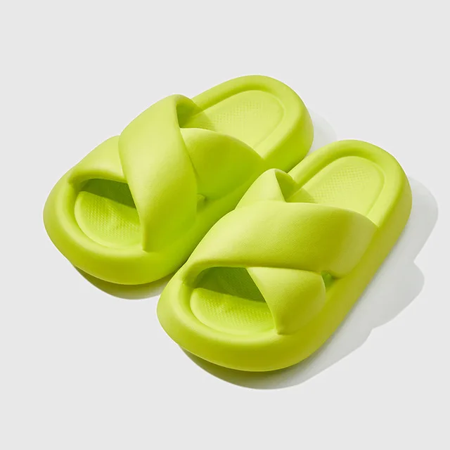 

Fashion Girls Cross Slipper Soft EVA Thick Bottom Women's Slippers Indoor Shoes Female Home Beach Flip Flops Summer Slippers