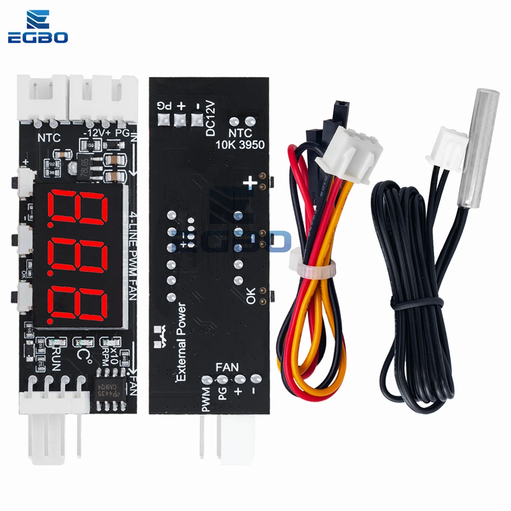 Регулятор температуры вентилятора EGBO DC12V 3A 4 Wire PWM