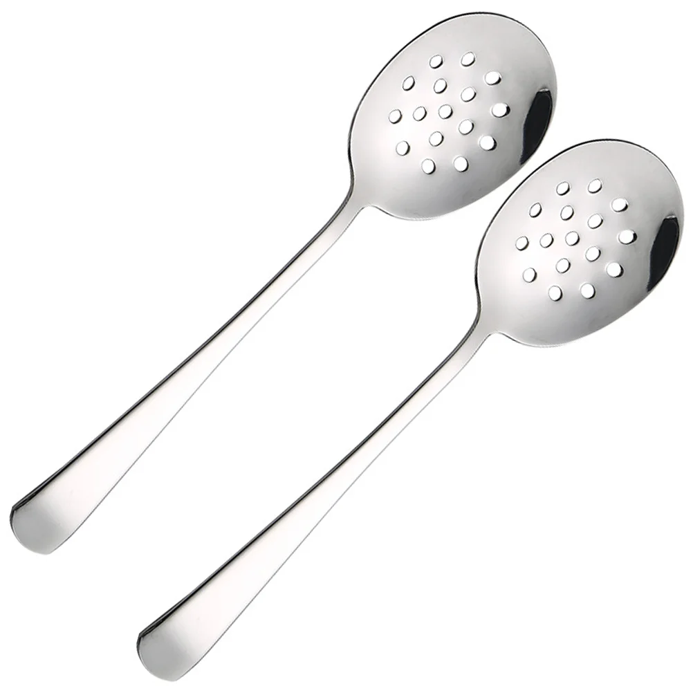 

2pcs Filter Spoon Food Colander Stainless Steel Colander Home Kitchen Gadget