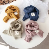 kids scarf autumn winter korean fashion childrens knitting baby bib wool knitting winter versatile female warm girl boy