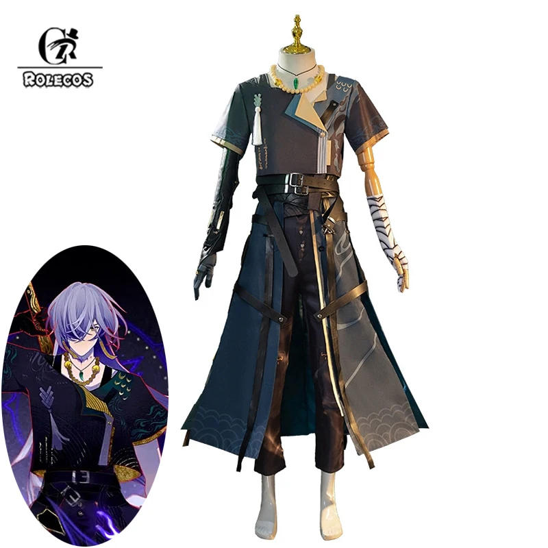 ROLECOS Game Wuthering Waves Geshu Lin Косплей Костюм Midnight Rangers Мужской Хэллоуин Вечеринка Наряд