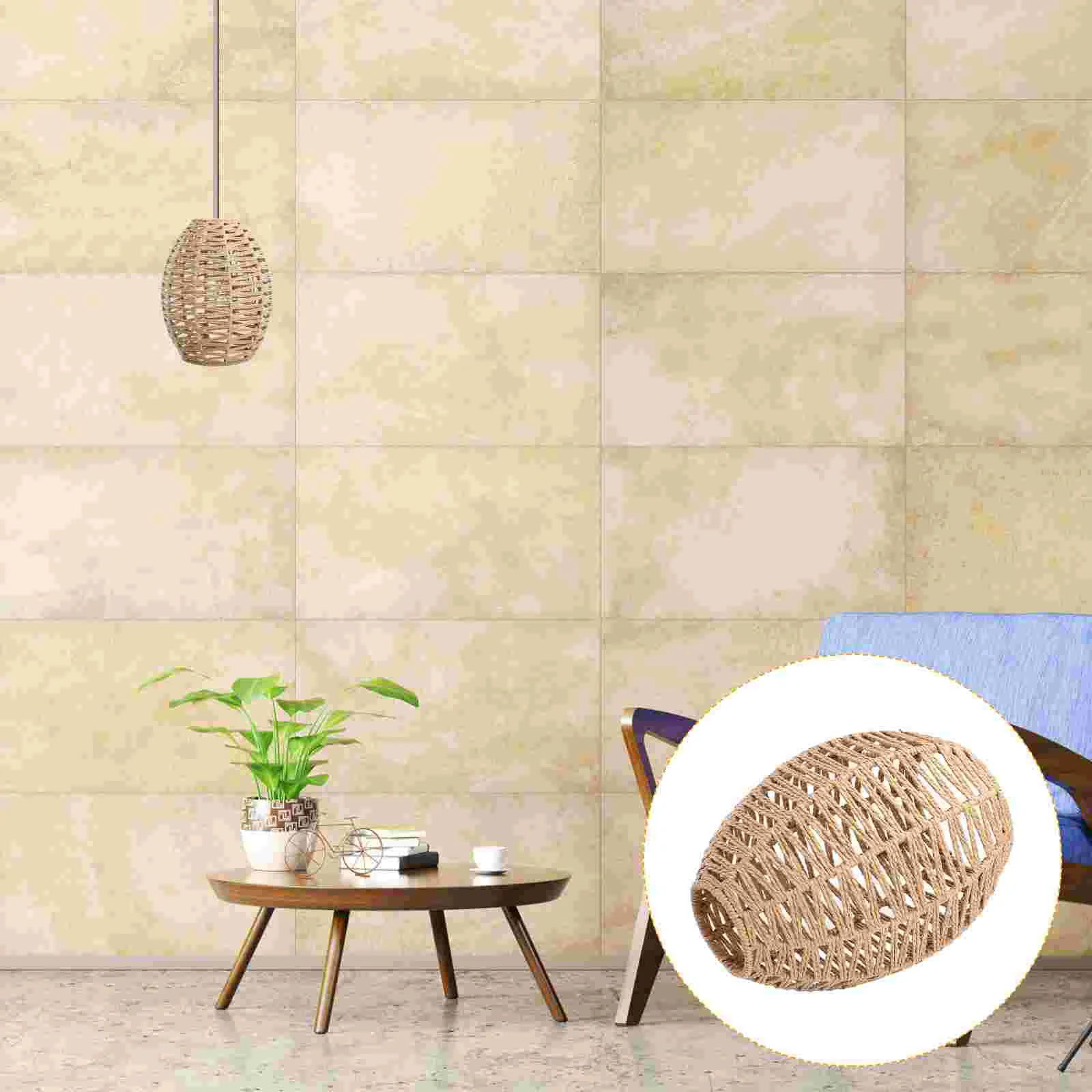 

Shade Lamp Light Woven Rattan Lampshade Pendant Cover Ceiling Chandelier Wicker Fixture Hanging Rope Hempshades