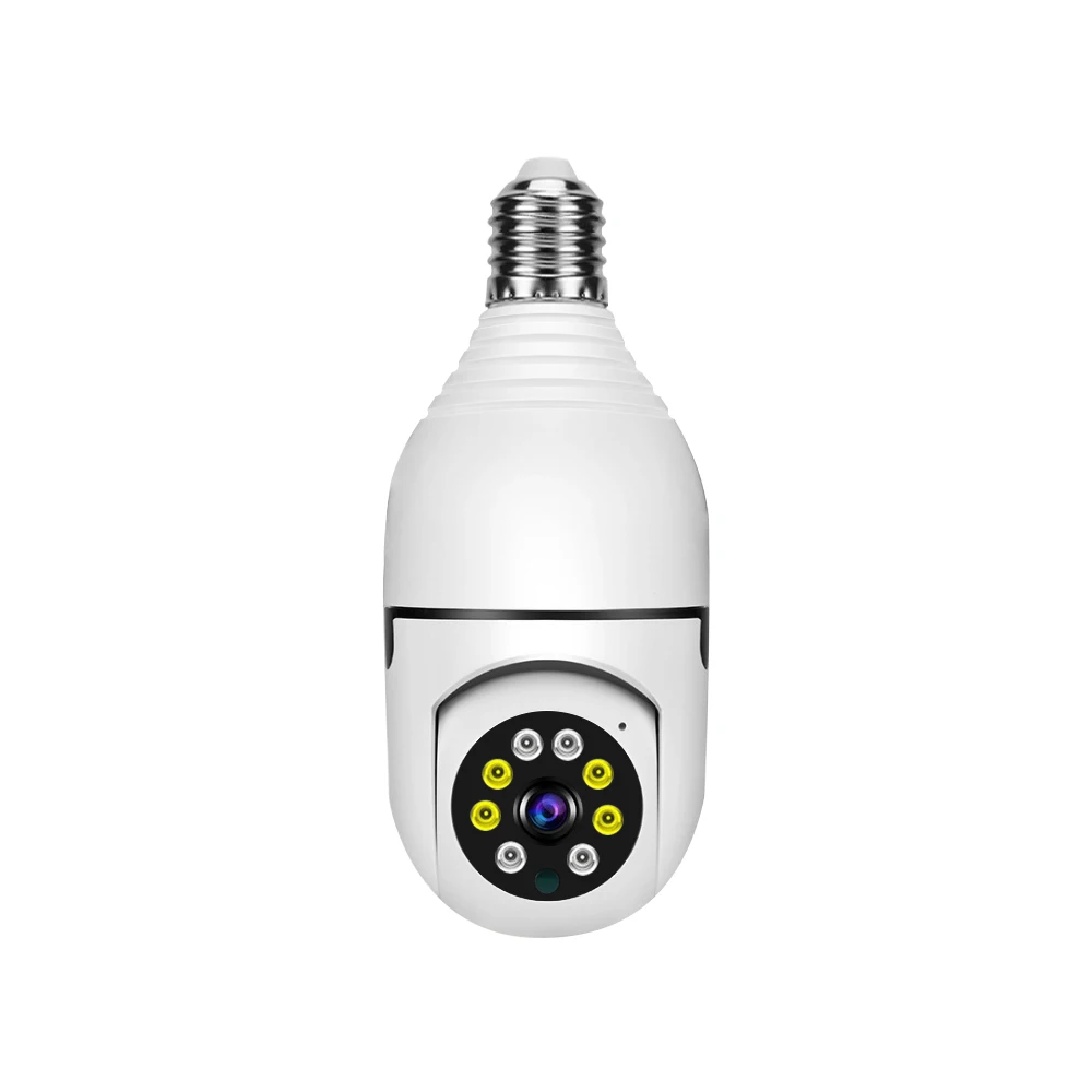 

300W E27 Bulb Surveillance Camera Night Vision Full Color Automatic Human Tracking 4x Digital Zoom Video Indoor Security Monitor