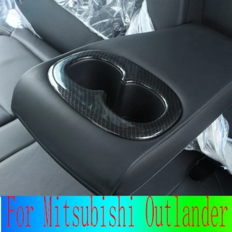 

For Mitsubishi Outlander 2018-2021 High-quality ABS Chrome Car Interior Accessory Rear Drain Cup Decorative Frame Decoration