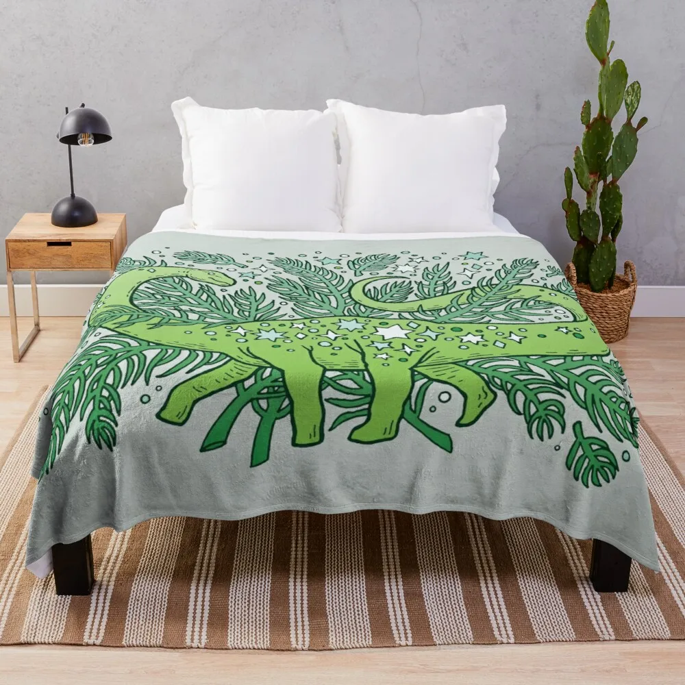 

Winter Solstice Sauropod | Evergreens Palette Throw Blanket