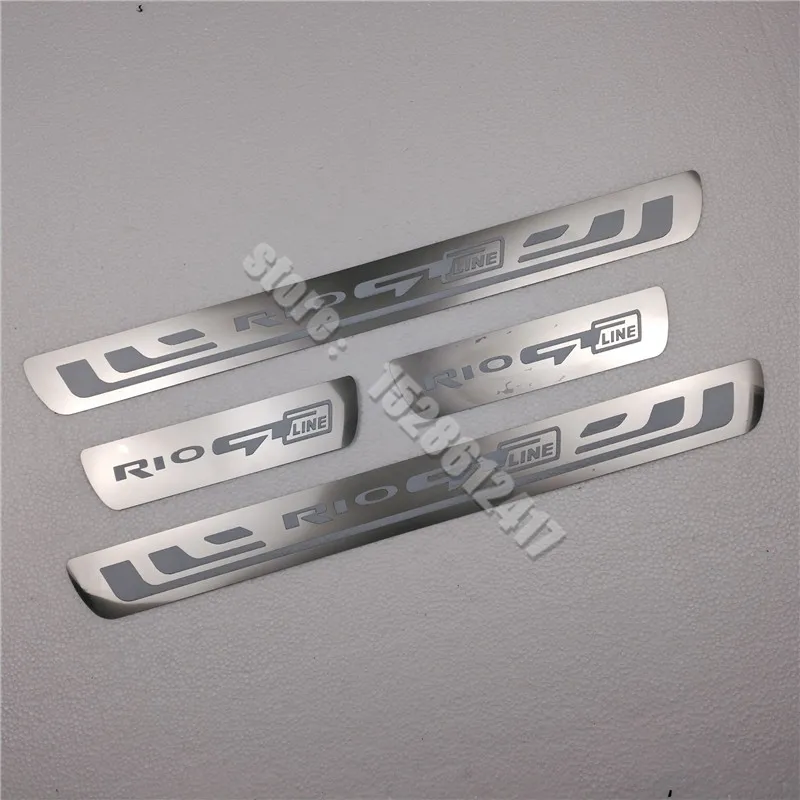 

For KIA RIO G-line GLine 2015-2023 Stainless Steel Door Sill Scuff Plate Protector Guard Welcome Pedal Threshold Car Styling