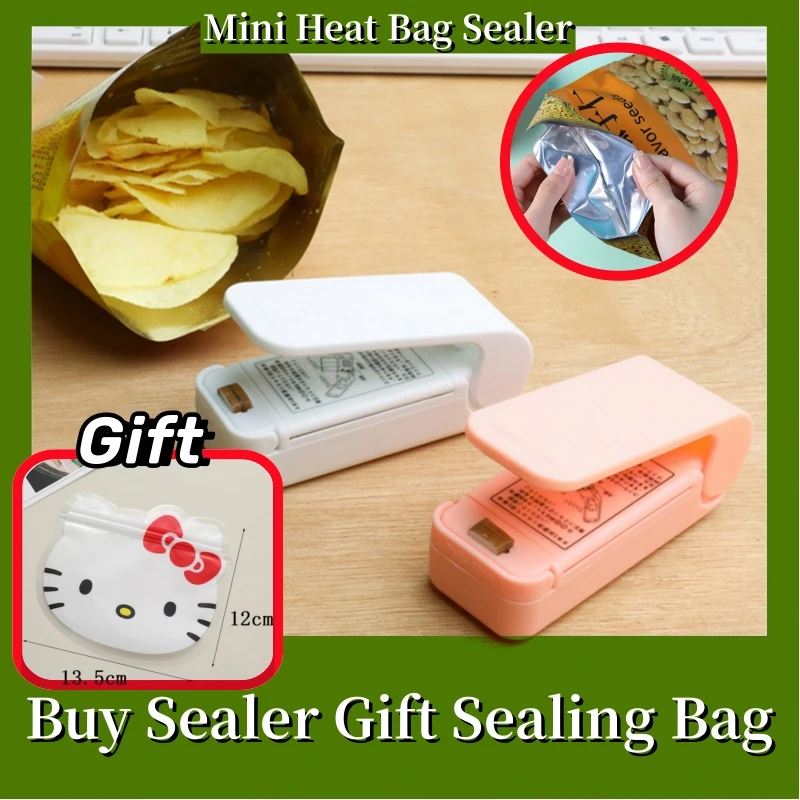 

Mini Heat Bag Sealer Plastic Bag Clips Bag Sealing Machine Thermal Snack Sealing Machine Kitchen Storage Home Kitchen Supplies