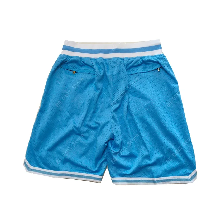 BG Basketball shorts Carolina blue Embroidery sewing Zip pocket outdoor sport big size various styles sandbeach shorts baby blue