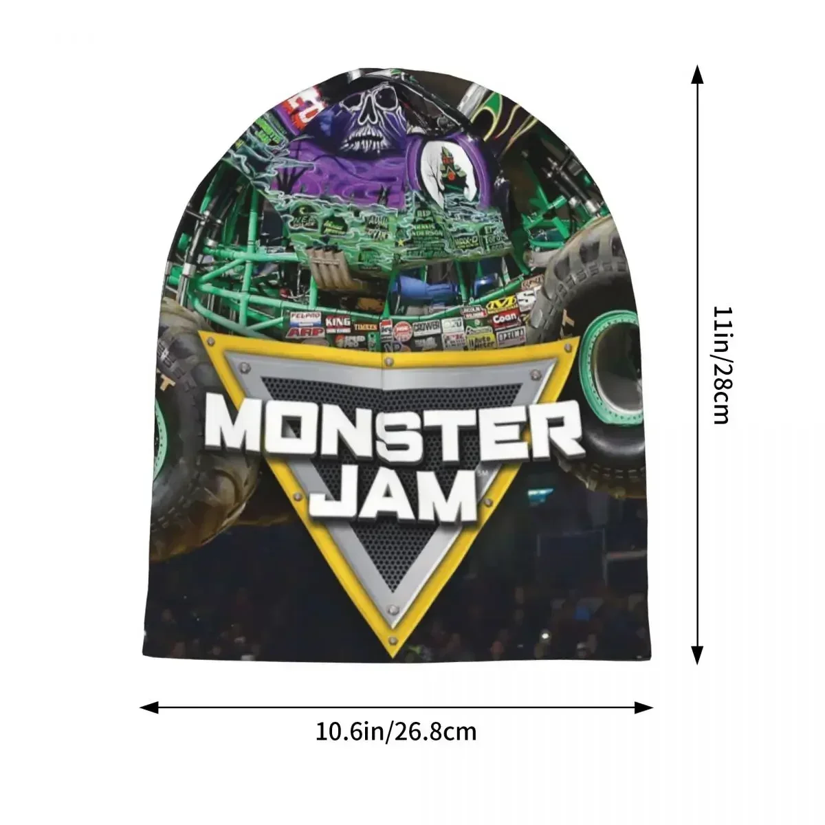 Классическая теплая вязаная шапка с изображением монстра джема женская