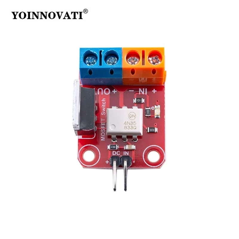 Фото Оптически изолированный модуль переключения MOSFET IRF540, плата транзисторного переключателя с полевым эффектом, 3.3-5В №3