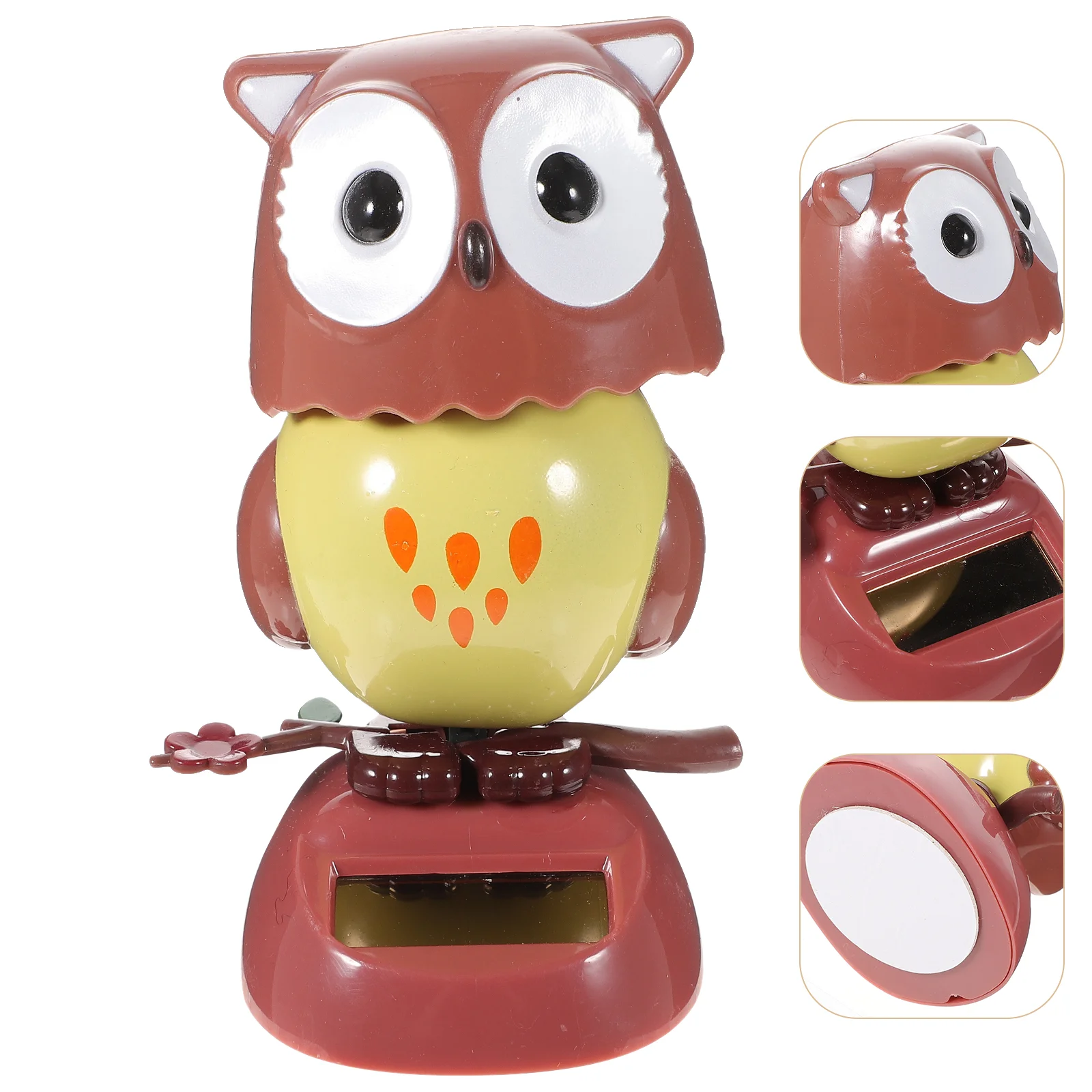 

Solar Dancing Head Owl Toys Car Toy Dashboard Powered Shaking Figure Figures Ornament Animal Animals Moving Interior Decoration