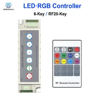 LED Wireless RGB Controller RF433 6/20 Key Dual Control Dimming DC12-24V 18A Led Strip Light Controller For RGB LED Strip