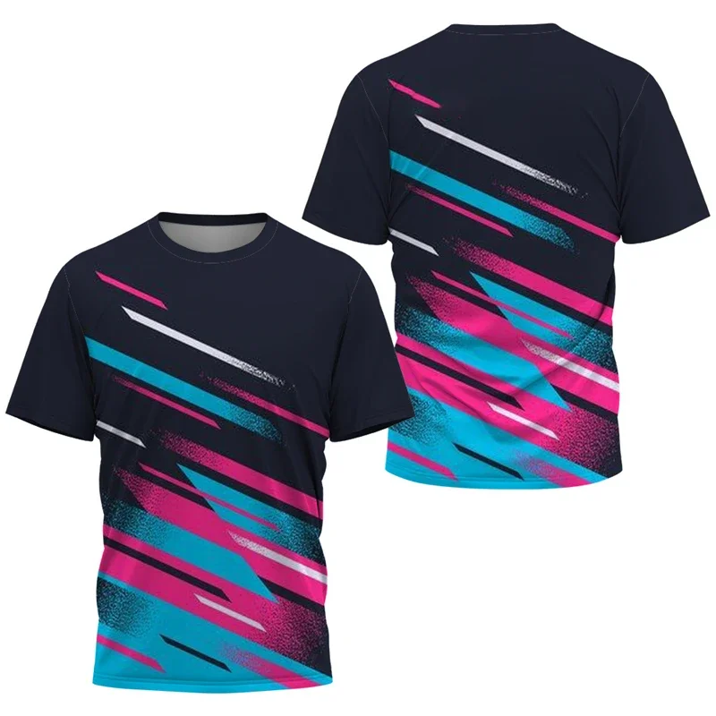 Фото Padres geomtricos simples esportes t camisas moda 바 livre correndo 3d отпечаток camisetas soltas respirvel camisetas topos №3