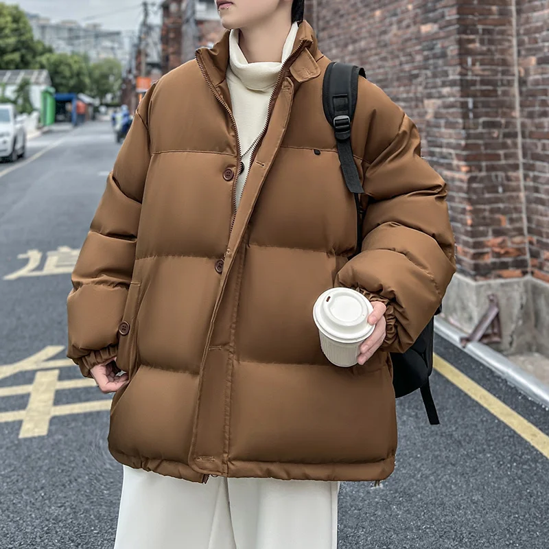 Winter Jacket Men Warm Fashion 3-color Thickened Jacket Men Streetwear Korean Loose Thick Short Coat Mens Parker Clothes M-3XL