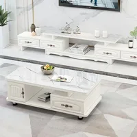 Glass Modern Coffee Tables Storage Minimalist White Coffee Tables Drawers Living Room Muebles Auxiliares Furniture Entrance Hall