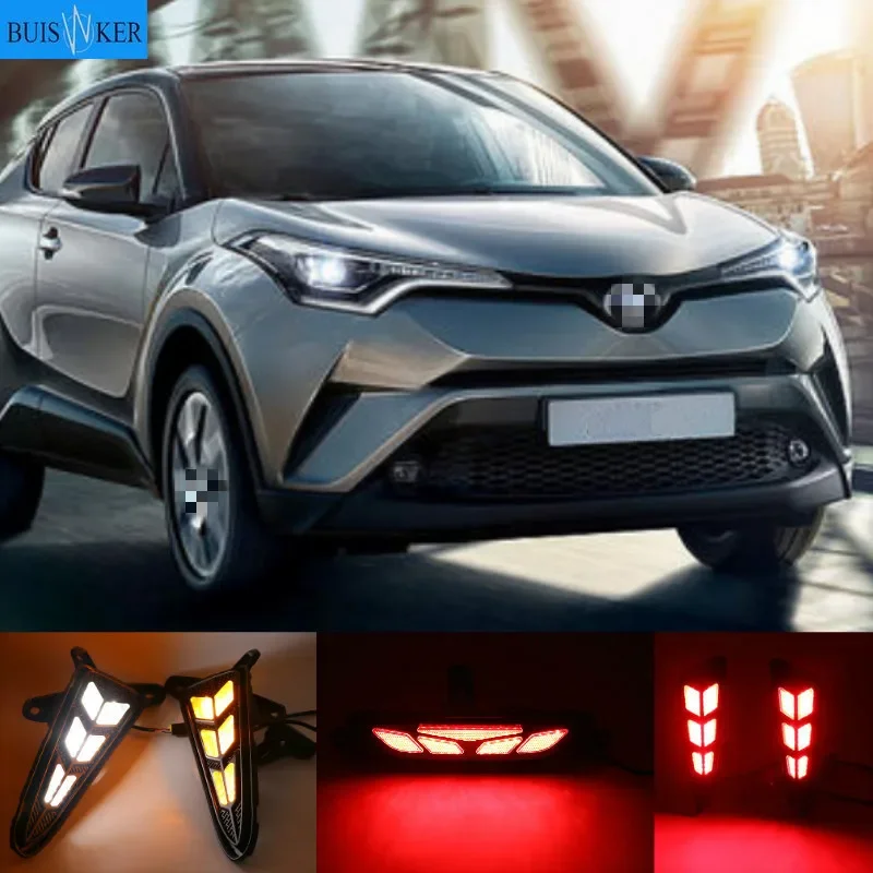 LED DRL do Toyoty C-HR CHR 2016 2017 2018 2019 światło jazdy dziennej tylny zderzak przeciwmgielne hamowania ostrzegawcze