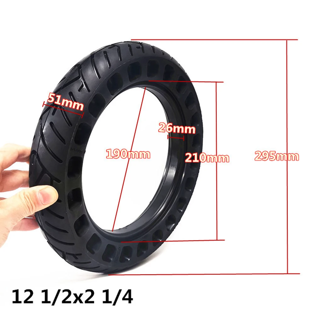 

E-Scooter 12 Inch Solid Tyre 12 1/2x2 1/4(57-203) Rubber For E-Bike Scooter 12.5x2.50 Tire Solid Tires Parts