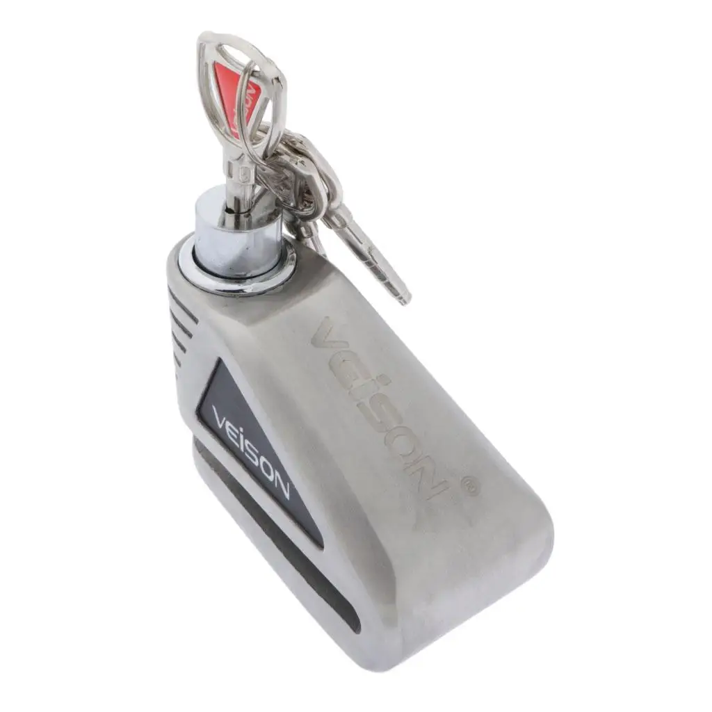 

Замок для дискового тормоза с защитой от кражи, водонепроницаемый замок с твердым замком 8 мм для мотоцикла, мотоцикла, скутера, серебристый,...