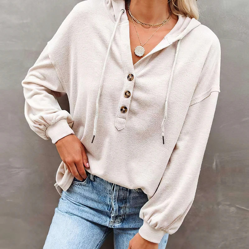 Ladies Autumn Winter Solid Color Knitted Loose Sweater Thermal Underwear Women Pullover Tops Long Sleeve V Neck Casual