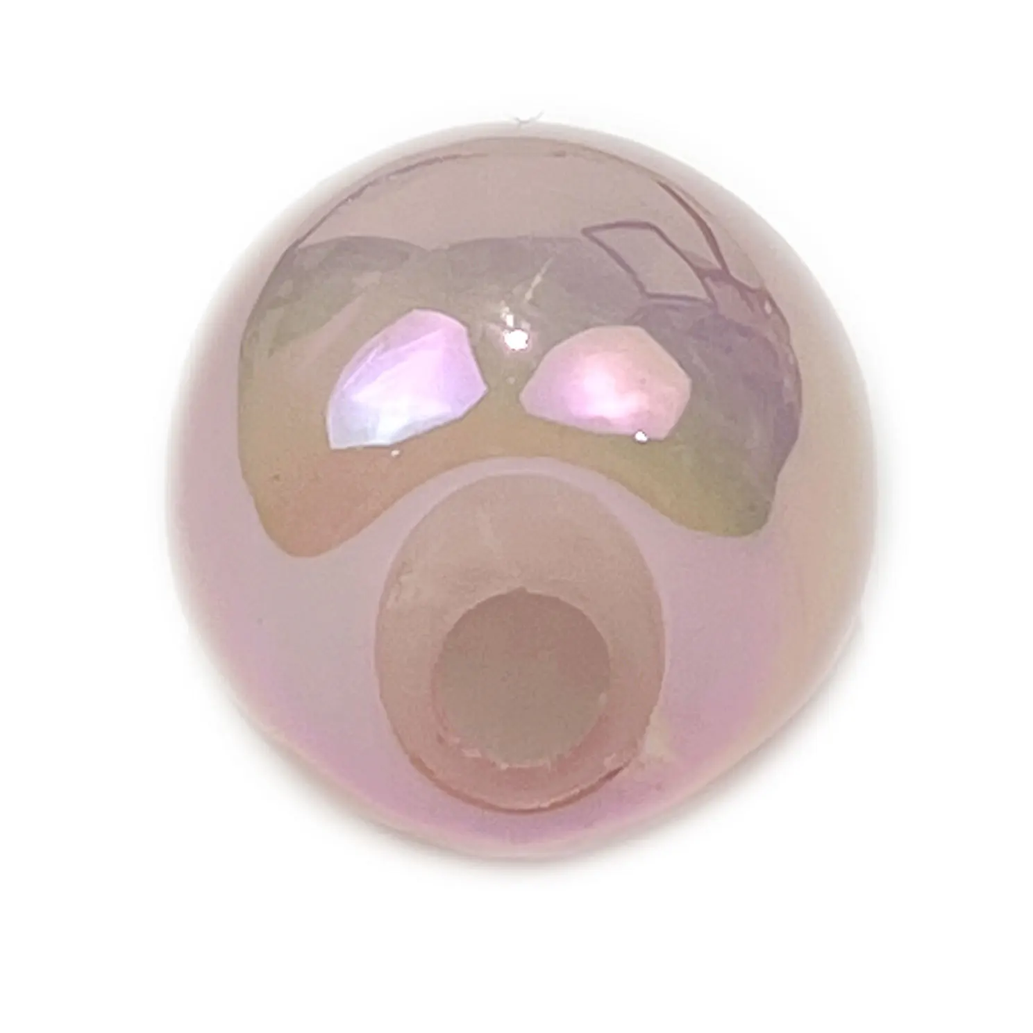 10pcs/bag 16mm Acrylic Jelly Color System Hemipore Bead Color-plated Illusion Circular Beads Jewelry Making Supplies