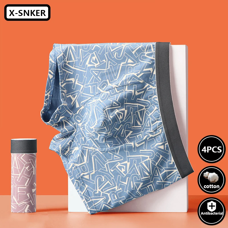 4Pcs Graphene Sexy Underpants Mens Boxershorts Comfortable Cuecas Soft Cotton Man Underwear Men Boxer Men's Panties Short L-3XL