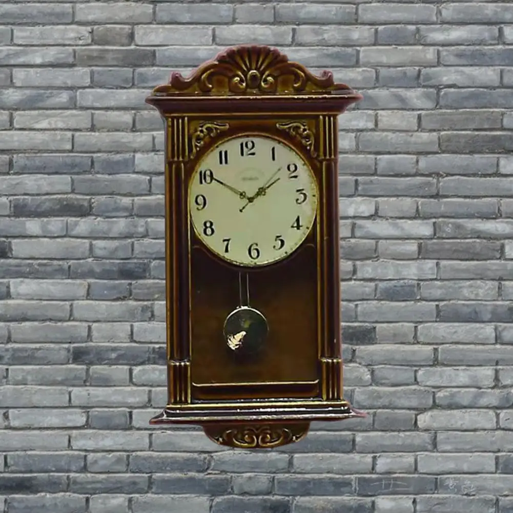 

Novelty Realistic Convenient to Store Dollhouse Miniature Roman Clock Roman Clock Model for Micro Living Room