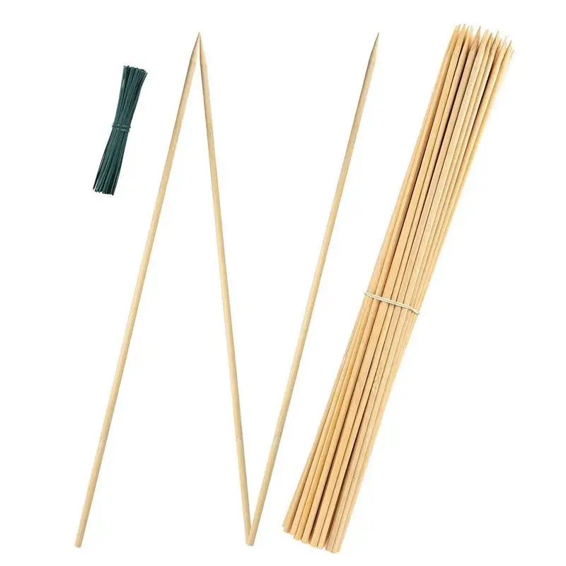 

Стойкие стойки для растений из бамбука, 50 шт., стойки для поддержки растений для цветочных горшков, 17 дюймов, стойка для натуральных растений, стойки для комнатных растений