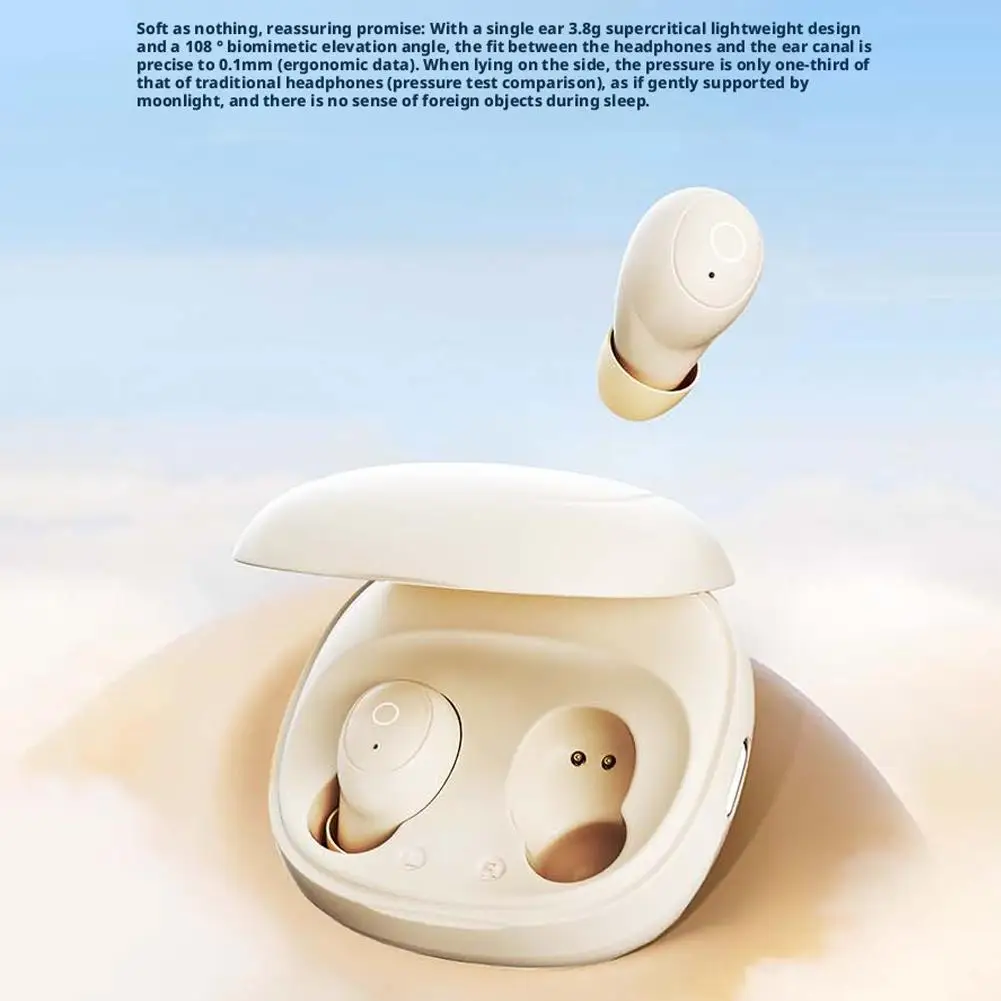 Фото Миниатюрные портативные беспроводные наушники Bluetooth, внутриканальные, с шумоподавлением, невидимые, для сна, с HD-микрофоном №4