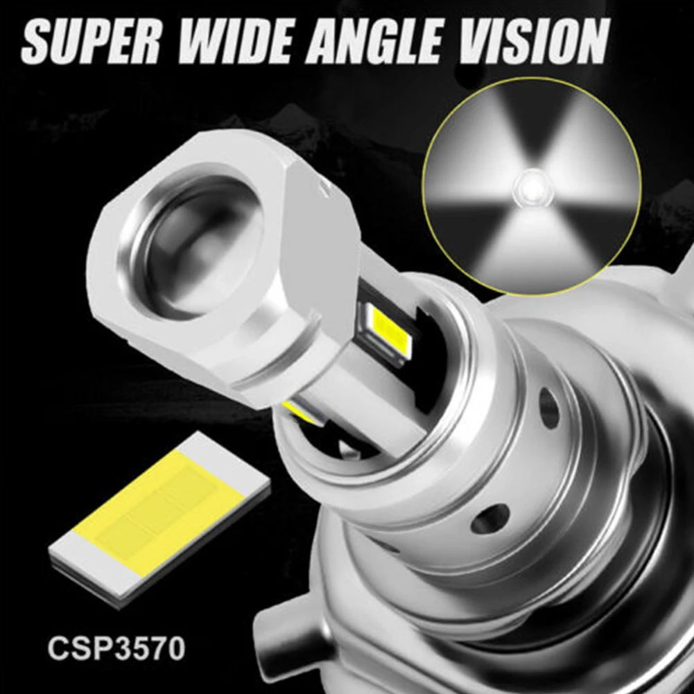 

Motorcycle Headlight Motorcycle LED Headlight H4 6000K Motorcycle Headlight Aluminum Alloy DC10-28V H4 Hi/Lo Beam White