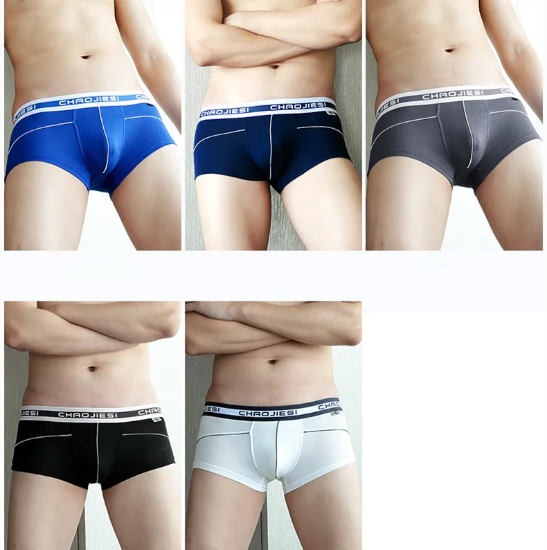 Summer sexy low waist men's underwear head modal youth personality boxer sports breathable shorts