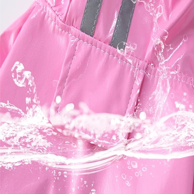 

Дождевик из искусственной кожи для домашних животных, светоотражающая водонепроницаемая одежда с капюшоном, комбинезон, дождевик для мале...