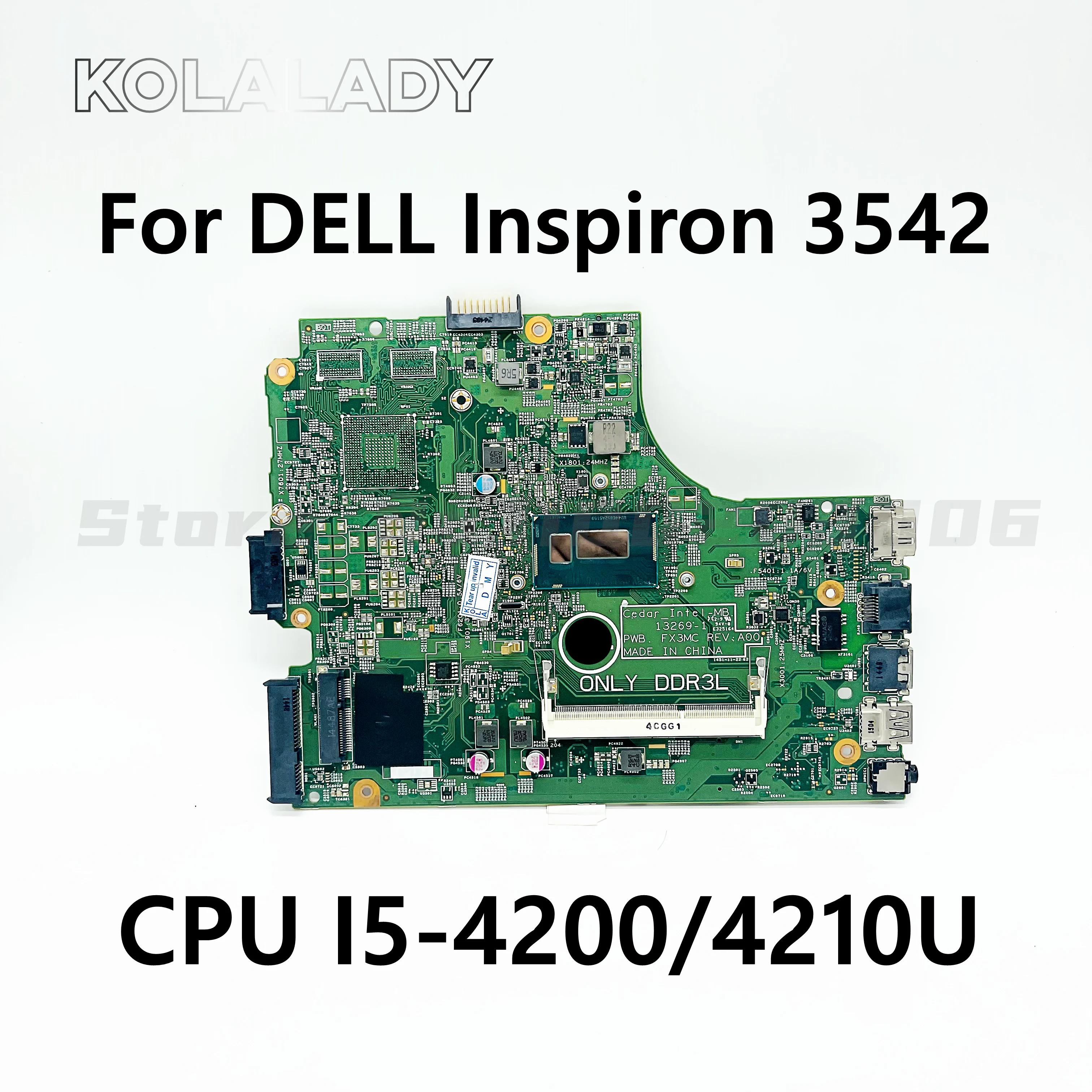 Материнская плата 13269-1 FX3MC для ноутбука DELL Inspiron 14 3543 3443 3542 3442 материнская с