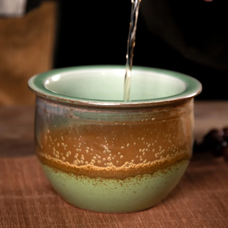 Ceramic Fambe Wash Large Household Kung Fu Set cup Storage Tray Basin Tea Ceremony Utensil Utensils