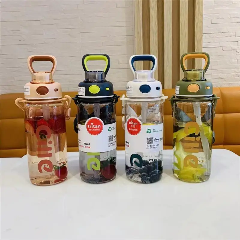 

New Large Capacity Water Cup Portable Tritan Milk Bottle Grade Plastic Outdoor Sports Water Bottle For Male And Female Students