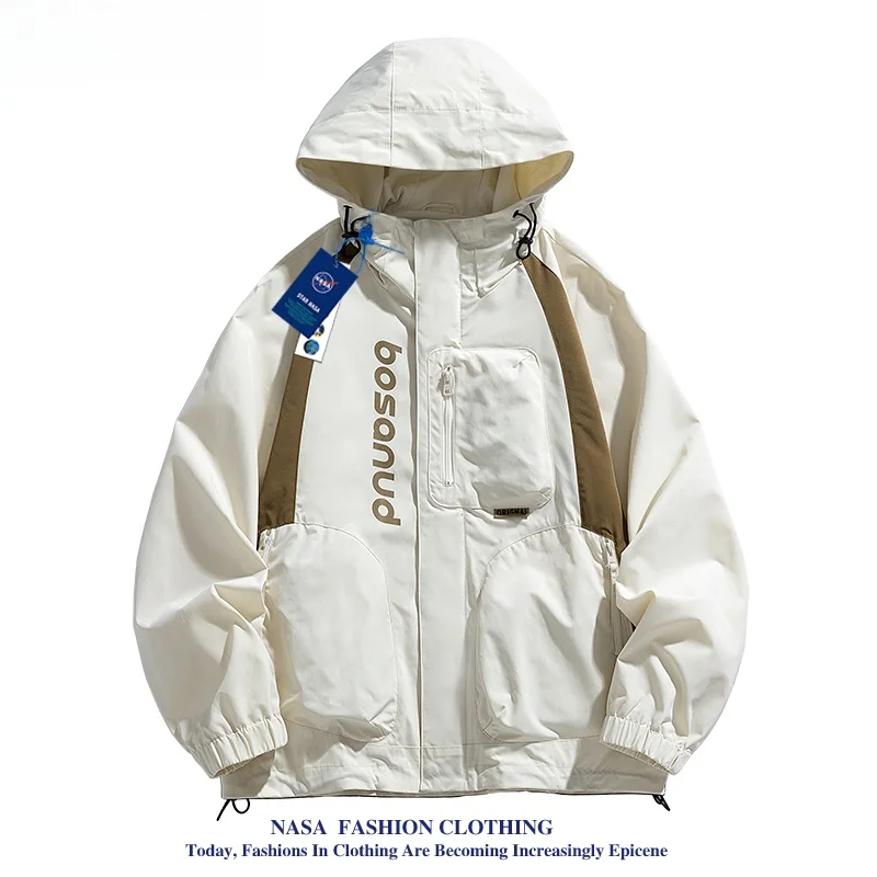  Jacket Outerwear Men's and Women's 2024 Spring Autumn Hood Couple Youth Fashion Outdoor Cargo