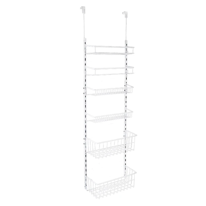 

Rack Organizer with 6 Adjustable Shelves Powder Coated Steel White