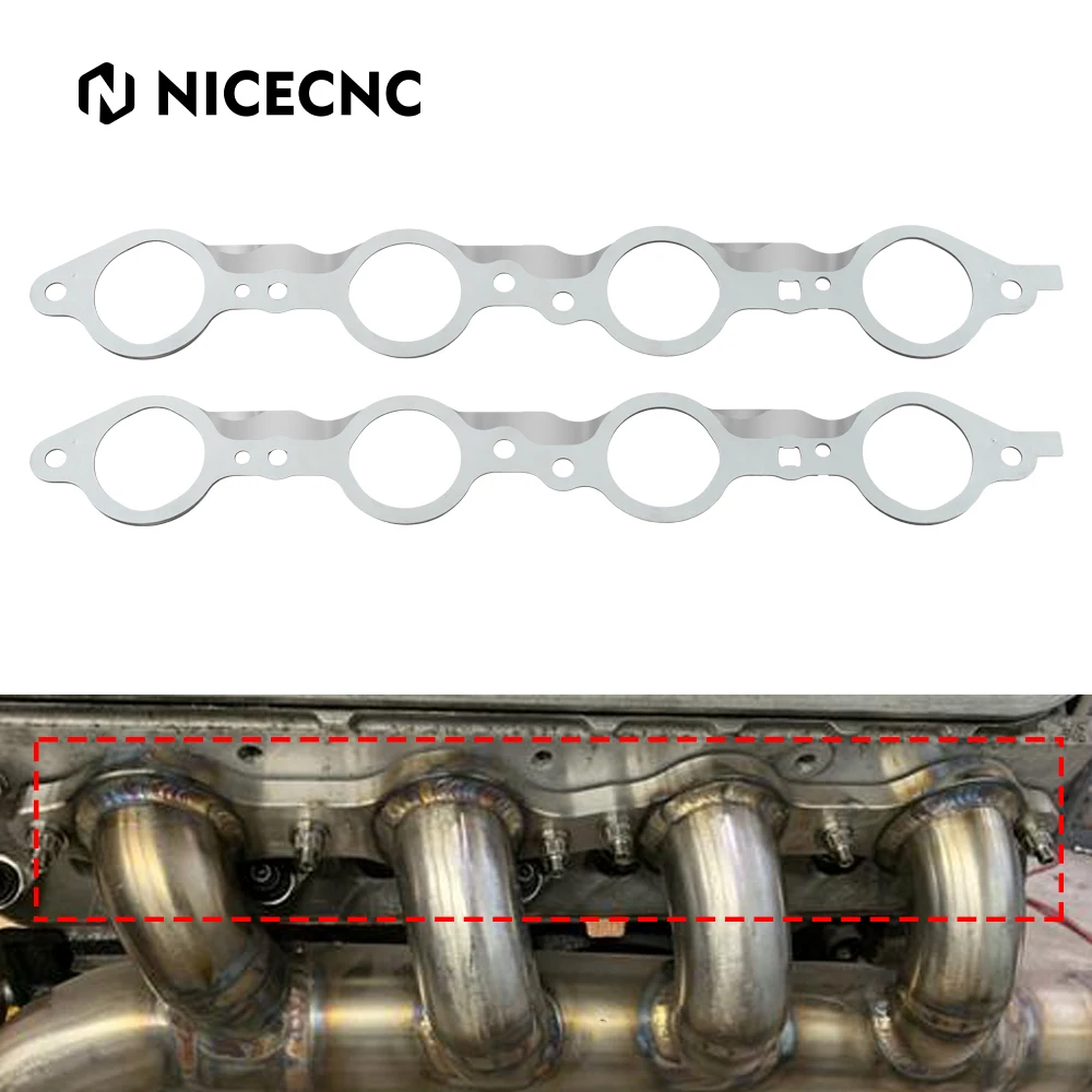 

2pcs Exhaust Manifold Gasket Multi-Layer Steel Header For Chevrolet GMC Buick 4.8 5.3 6.0 V8 LS1 LS2 LS3 LS6 LS7 LS9 12617944