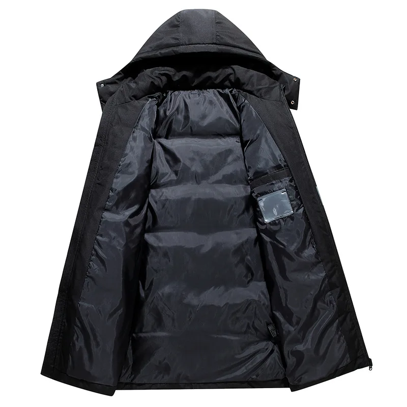 2022 New Leisure Winter New Down Jacket Men's Long Style Over The Knee Trend In The Long Lovers Tide Brand Thickened Men's Coat