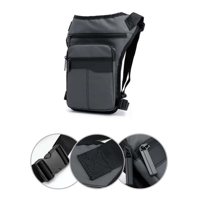 Oxford Cloth Men Design Casual Solid Color Classic Shoulder Sling Bag Fashion Travel Fanny Waist Belt Pack Leg Bag Belt Hip Bag