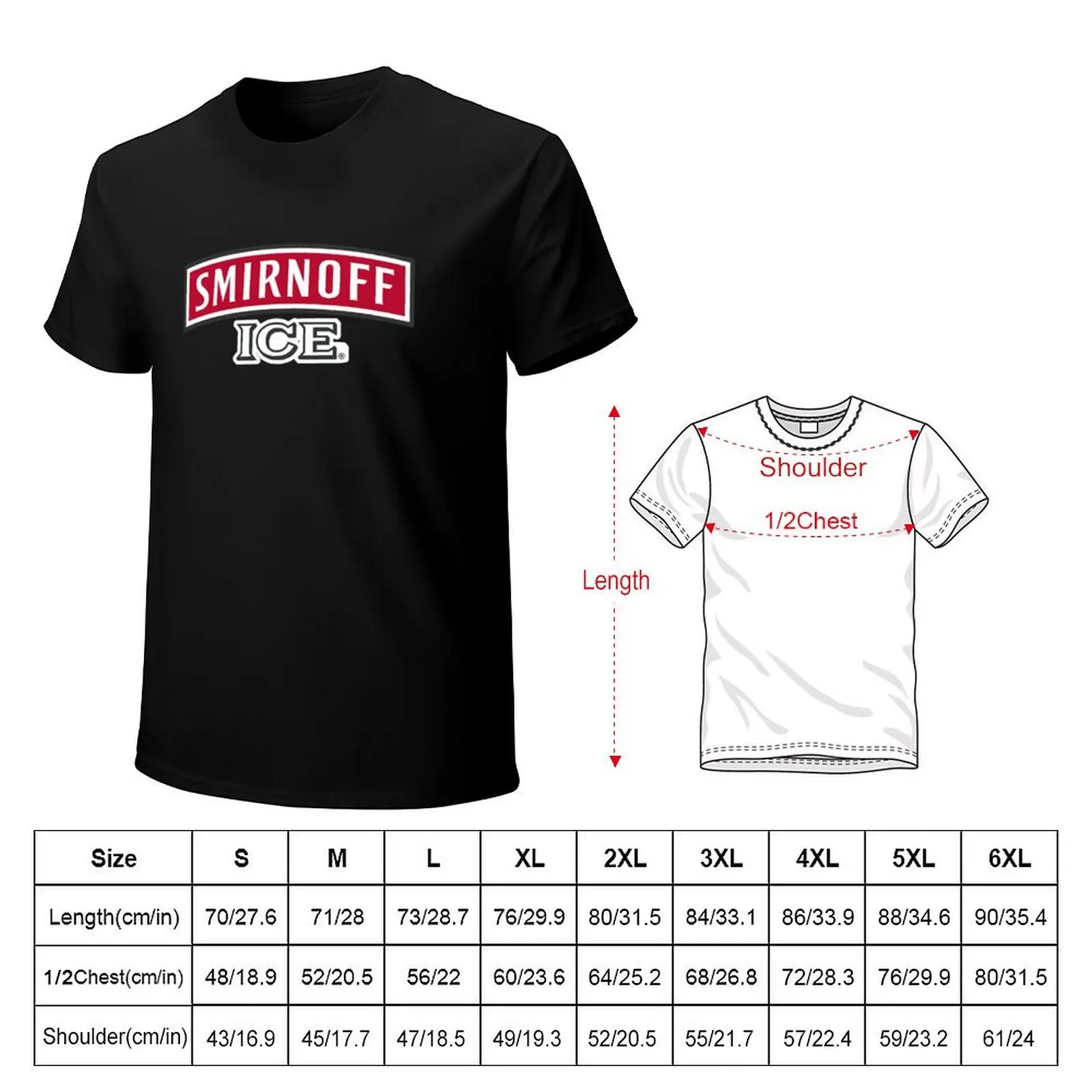 Фото Футболка Smirnoff Ice с логотипом и художественным принтом, повседневный топ №2
