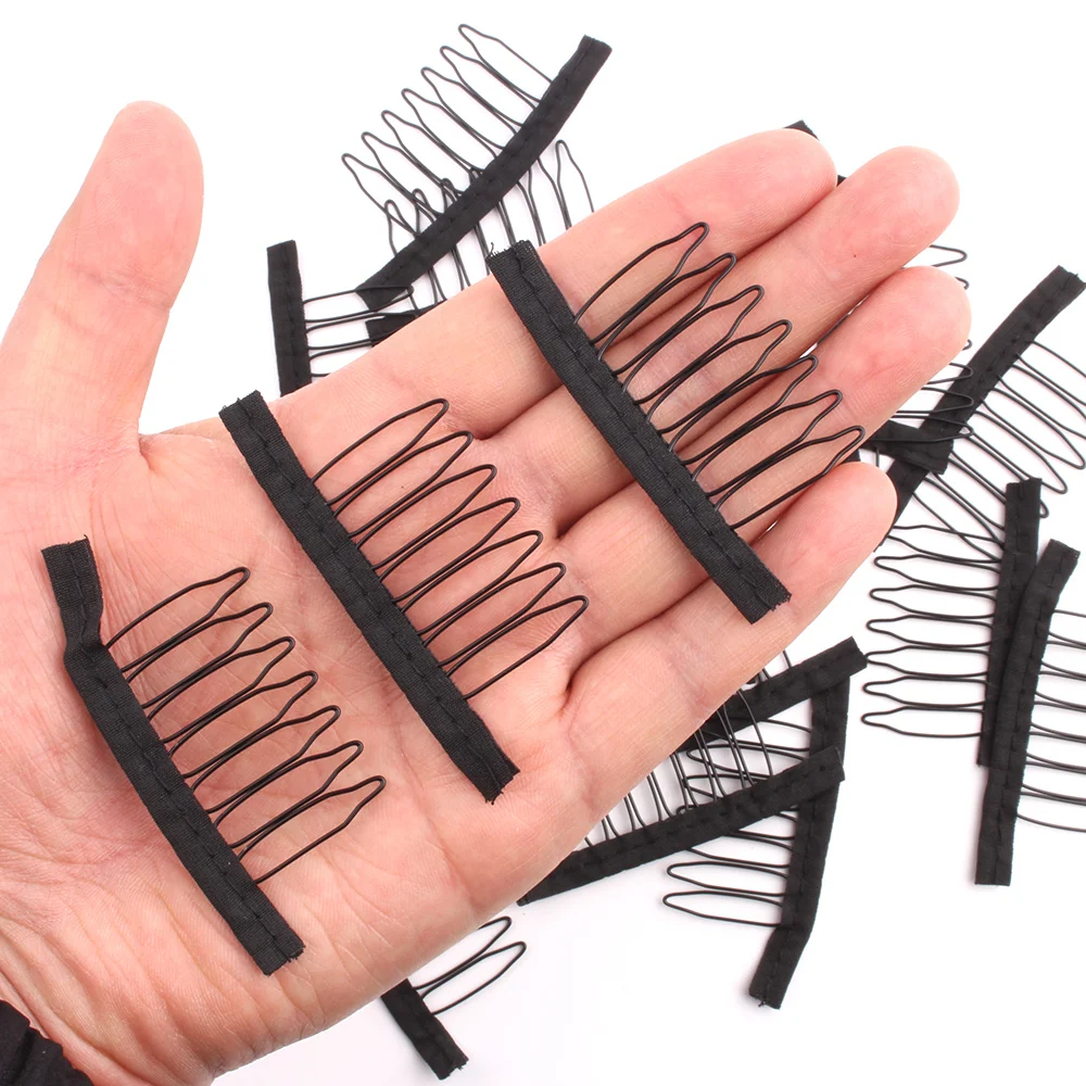 10-20Pcs/Lot Wig Combs For Wig Caps  Factory Supply Wig Clips For Hair Extensions Best Clips For Wigs Big 7 Theeth