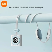 new xiaomi cervical spine massager mini portable hanging neck ems electric pulse hot compress to relieve fatigue neck protector